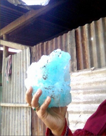 Ice fall inside a house in Imphal on 31st Jan 2010 reported in Sangai Express News Paper
